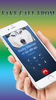 Fake Call from Siberian husky dog capture d'écran 1