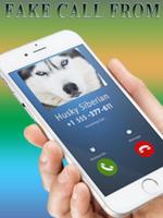 Fake Call from Siberian husky dog capture d'écran 2