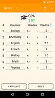 GPA Calculator capture d'écran 1