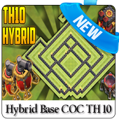 Hybrid Base COC TH 10 icon