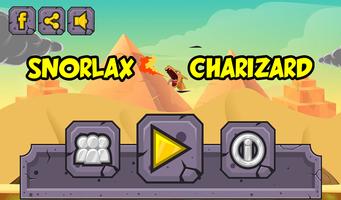 Snorlax-boy VS Charizard Super Jungle Wolrd Run Plakat