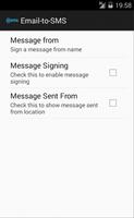Email-to-SMS syot layar 2