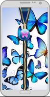 Butterfly blue Lock Screen captura de pantalla 1