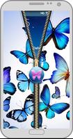 Butterfly blue Lock Screen captura de pantalla 2