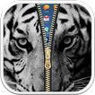 Black tiger Zipper Lock Screen