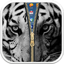 Black tiger Zipper Lock Screen APK