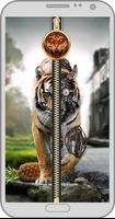 Tiger Zipper lock screen plakat