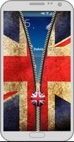 UK Flag zipper lock screen Ekran Görüntüsü 2