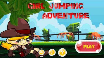Girl Jumping Adventure Affiche