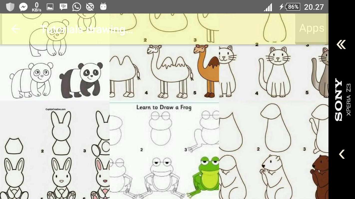 Tutorial Menggambar Binatang APK Download Gratis Seni Desain APL