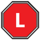 Driving test - traffic theory road signs. icon