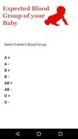 پوستر Blood group of your baby.