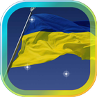 Ukraine Flag live wallpaper icône