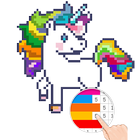 Unicorn: Color By Number Pixel Art Zeichen