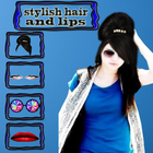 Stylish hair Color Design icon