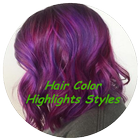 Hair Color Highlights Styles simgesi