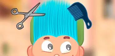 Child game /blue hair cut