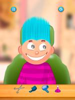 Child game /blue hair cut poster