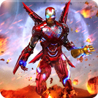 Super Hero Iron Machine Man Flying Rescue Mission Zeichen