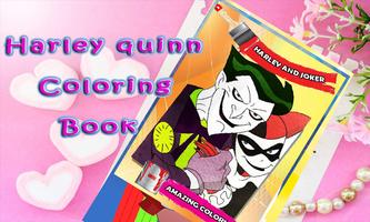 coloring harley quin book Affiche
