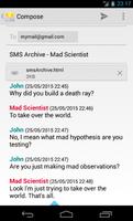 Sms To Mail Archiver تصوير الشاشة 2
