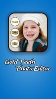 Złoty edytor zdjęć zębów plakat