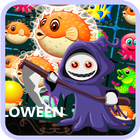 Halloween Fish : Match 3 games icône