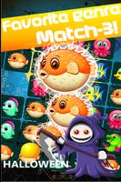 Halloween Fish : Match 3 games capture d'écran 2