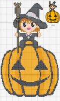 Halloween Sandbox Number Coloring Color By Number Affiche