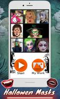 Halloween kids Makeup : changer face clown masks Affiche