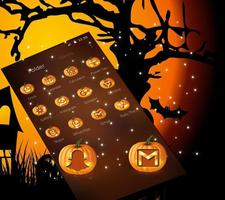 Orange Pumpkin Halloween Theme captura de pantalla 2