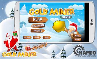 Gold miner: Santa and Reindeer Affiche