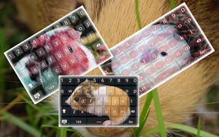 Happy Hamster Keyboard Affiche