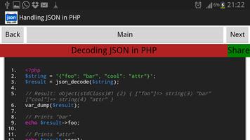 برنامه‌نما Handling JSON in PHP عکس از صفحه