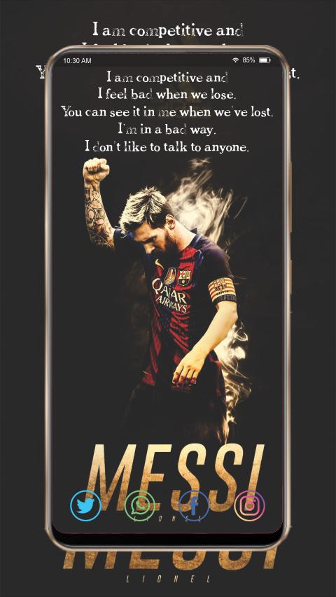 Hình nền trích dẫn của Messi trên ứng dụng APK là một cách tuyệt vời để tận hưởng những câu nói đầy ý nghĩa của cầu thủ này. Ứng dụng APK này sẽ mang lại cho bạn những trải nghiệm đáng nhớ và cảm nhận được niềm đam mê của Messi đối với trái bóng tròn. Hãy tải xuống và tìm thấy câu trích dẫn yêu thích của bạn!