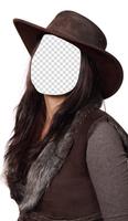 Girl Hat Selfie Photo Frames poster