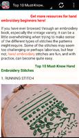 1 Schermata Top 10 Must-Know Hand Embroide