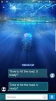 Blue sea Next SMS skin screenshot 2