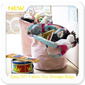 Easy DIY Fabric Toy Storage Bags