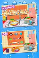 Washing Dishes games for girls Ekran Görüntüsü 1
