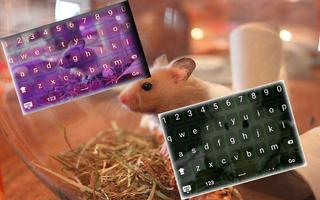 Hamster animated Keyboard Affiche