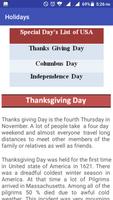USA Holidays Story & Calendar постер