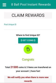 8 Ball Pool Instant Rewards - Free coins apk screenshot