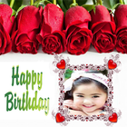 Happy birthday greeting card icon