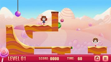Rolling candy ball puzzle game poster