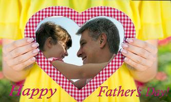 Father's day photo frame ポスター