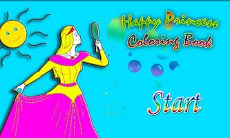 Happy Princess Coloring Affiche
