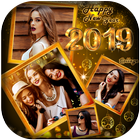 Happy New Year Photo Collage 2019 icône