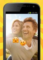 Cute Emoji Photo Sticker Affiche