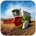 Farm wheat harvester puzzle ไอคอน
